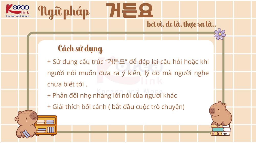 Ngữ pháp 110: 거든요