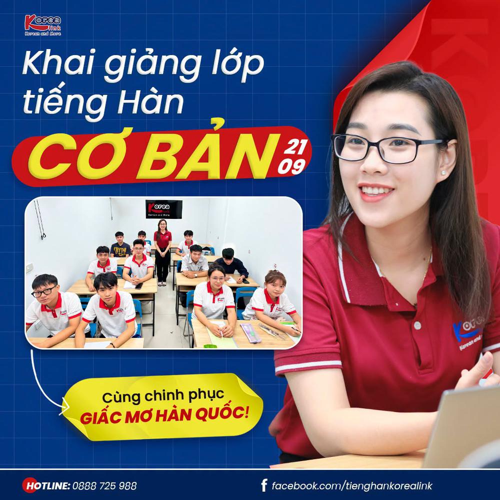 KHAI GIẢNG LỚP TIẾNG HÀN NGÀY 21/9 TẠI KOREA LINK