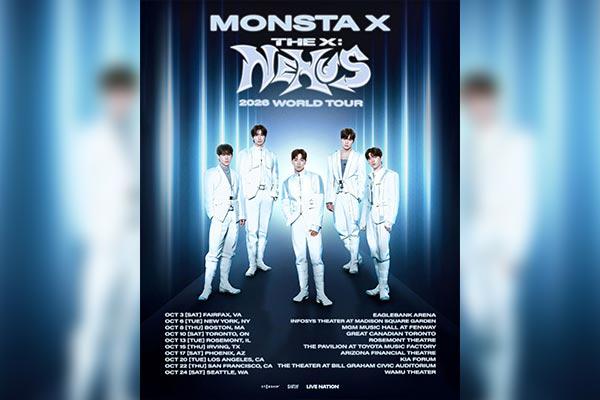 Monsta X công bố lịch trình tour Bắc Mỹ đi qua 10 thành phố