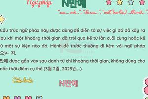 Ngữ pháp 140: N만에