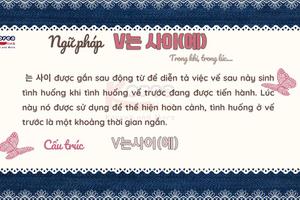 Ngữ pháp 139: V는 사이(에)