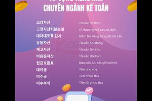 Từ vựng tiếng hàn theo chủ đề: Kế Toán