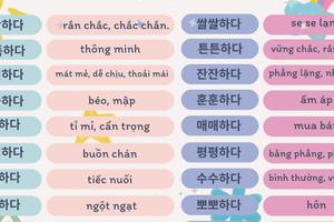 Từ vựng tiếng Hàn theo chủ đề: Từ láy