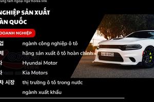 Từ vựng tiếng hàn theo chủ đề: Ngành công nghiệp sản xuất ô tô Hàn Quốc