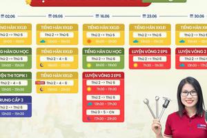 LỊCH KHAI GIẢNG CÁC KHÓA HỌC TIẾNG HÀN THÁNG 6.2025| HỌC TIẾNG HÀN TẠI NGHỆ AN