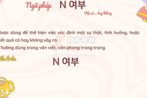 Ngữ pháp 145: N 여부