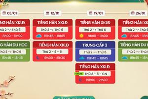 LỊCH KHAI GIẢNG CÁC KHÓA HỌC TIẾNG HÀN THÁNG 1.2026| HỌC TIẾNG HÀN TẠI NGHỆ AN