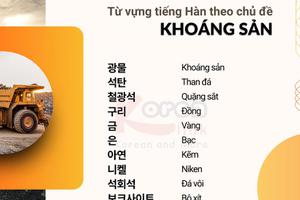 Từ vựng tiếng hàn theo chủ đề: Khoáng sản