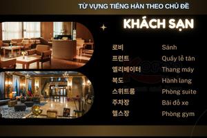 Từ vựng tiếng hàn theo chủ đề: Khách sạn