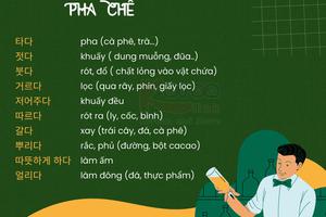 Từ vựng tiếng hàn theo chủ đề: Pha chế