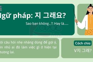 Ngữ pháp 100: 지 그래요?