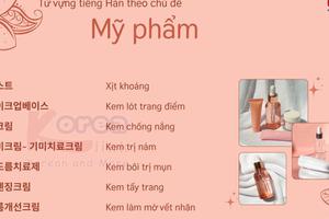 Từ vựng tiếng hàn theo chủ đề: Mỹ phẩm