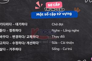 Cặp từ vựng sơ cấp - trung cấp(phần 2)
