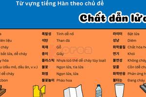Từ vựng tiếng hàn theo chủ đề: Chất dẫn lửa
