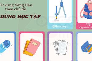 Từ vựng tiếng hàn theo chủ đề: Đồ dùng học tập