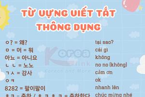 Từ vựng tiếng hàn theo chủ đề: Từ vựng viết tắt thông dụng