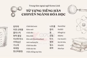Từ vựng tiếng hàn theo chủ đề: Hoá học