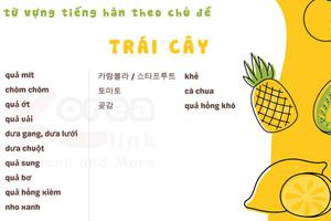 Từ vựng tiếng hàn theo chủ đề: Trái cây (phần 2)