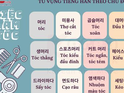 Từ vựng tiếng Hàn theo chủ đề: Việc làm tóc