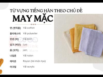 Từ vựng tiếng hàn theo chủ đề: May mặc