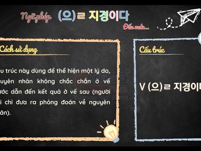 Ngữ pháp 147: (으)ㄹ 지경이다