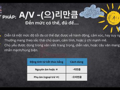 Ngữ pháp 108: A/V -(으)리만큼