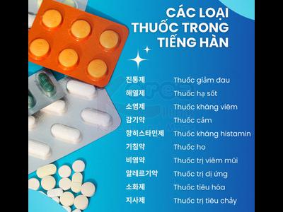 Từ vựng tiếng Hàn theo chủ đề: Các loại thuốc