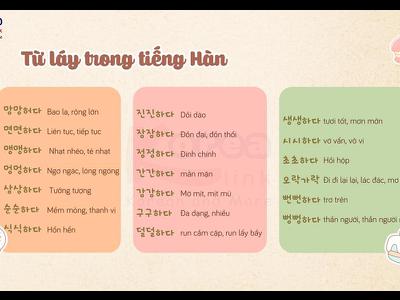 Từ láy trong tiếng Hàn (Phần 2)