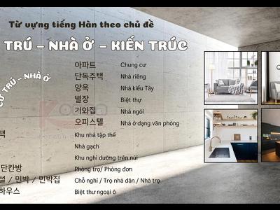 Từ vựng tiếng hàn theo chủ đề: Cư Trú – Nhà Ở –...