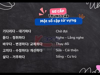 Cặp từ vựng sơ cấp - trung cấp(phần 2)