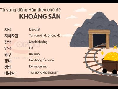 Từ vựng tiếng hàn theo chủ đề: Khoáng sản (phần 2)