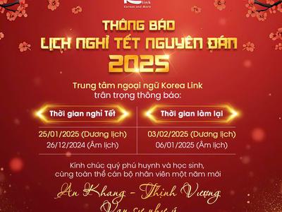 THÔNG BÁO LỊCH NGHỈ TẾT NGUYÊN ĐÁN | TRUNG TÂM NGOẠI...