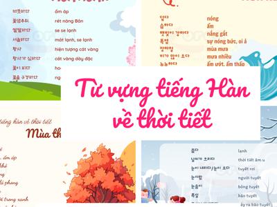 Từ vựng tiếng hàn theo chủ đề: Thời tiết